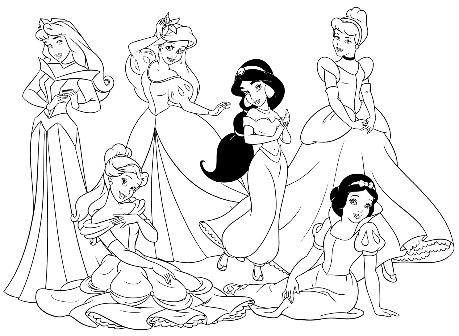 Dibujos Para Colorear Princesas Disney PNG Metros