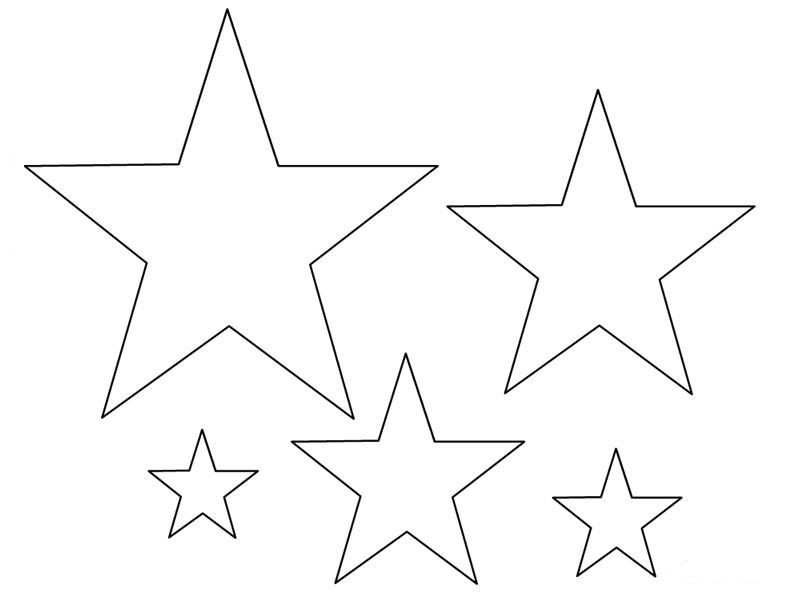 Dibujos de Estrellas para colorear, pintar e imprimir gratis
