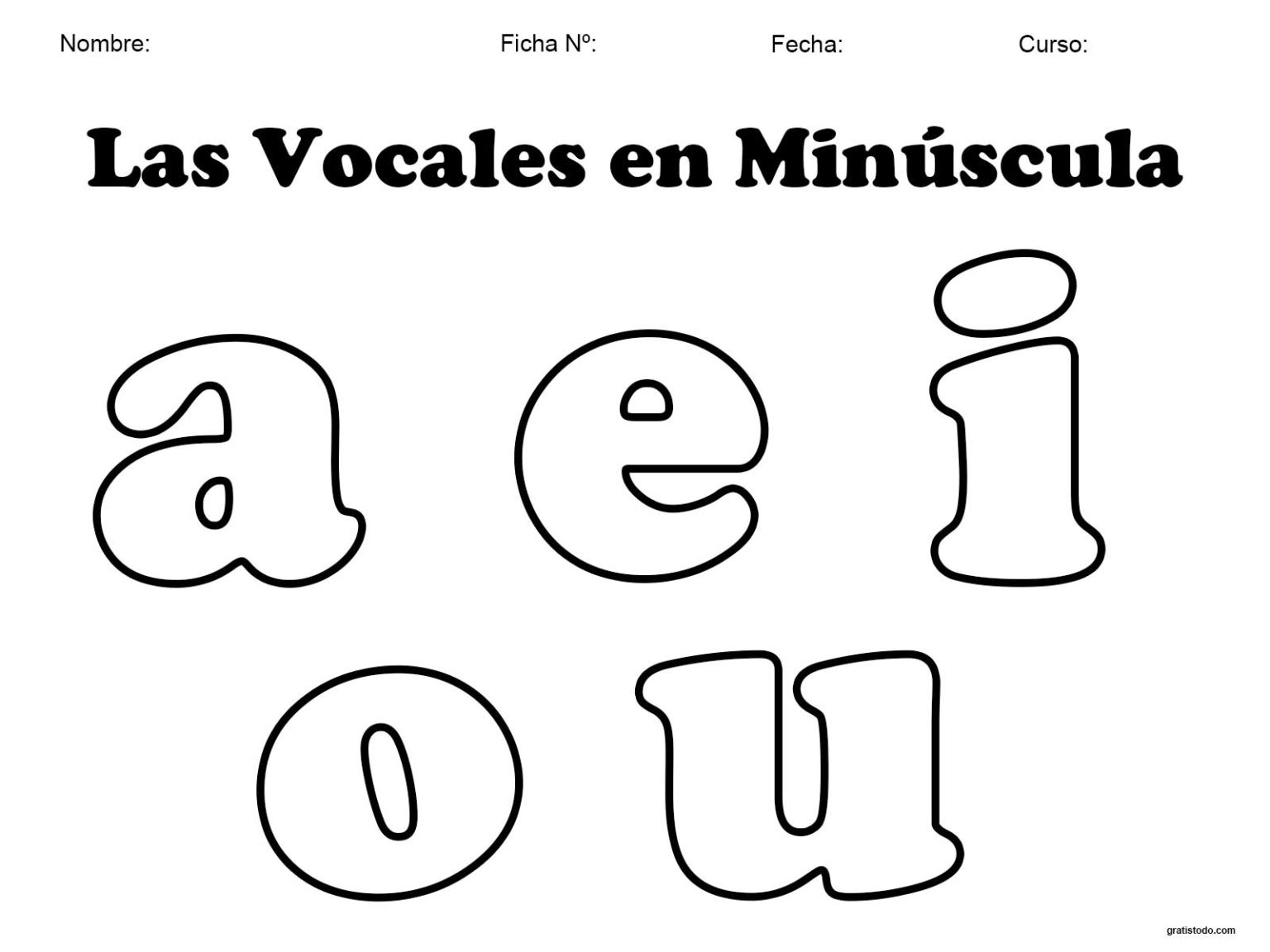 Dibujos De Las Vocales Para Colorear E Imprimir Gratis 2071